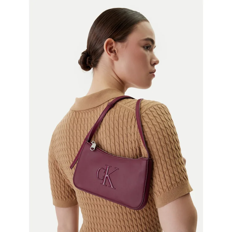 Τσάντα Calvin Klein Bold Ck Mini Bag LV04F1125G Μπορντό