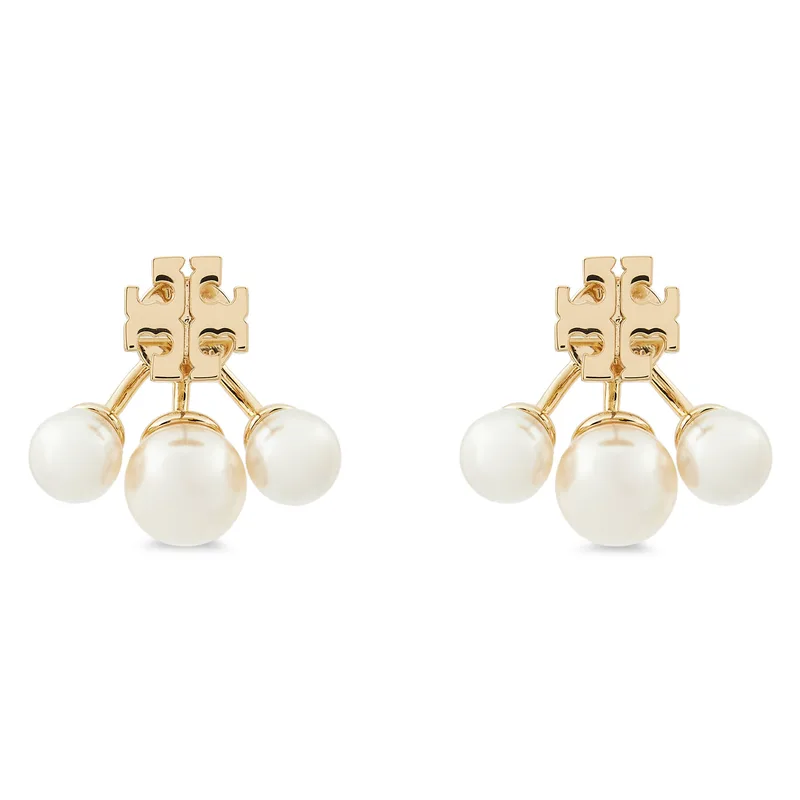 Σκουλαρίκια Tory Burch Kira Pearl Front-Back Earring 153672 Χρυσό