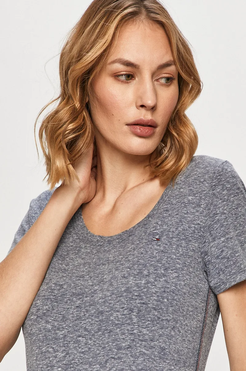 Tommy Jeans basic t-shirt γυναικείο με βαμβάκι