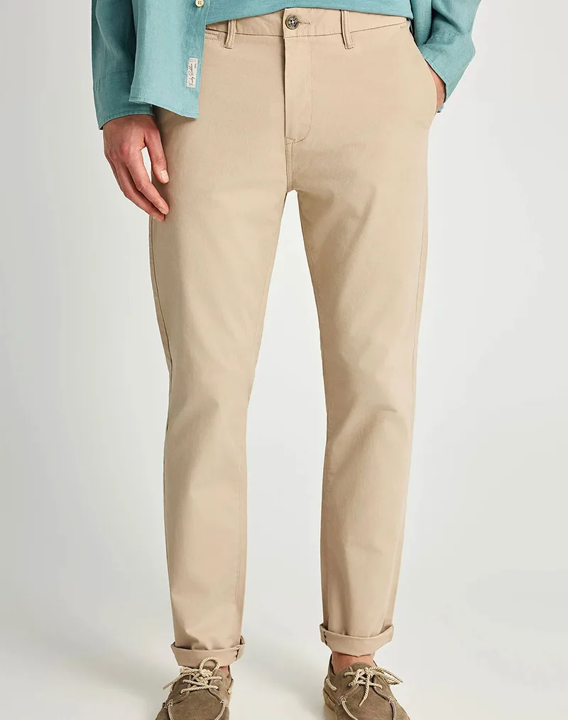 FUNKY BUDDHA Trousers FBM013-001-02-GREIGE Biege