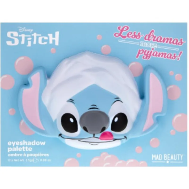 Mad Beauty Stitch Pamper Eyeshadow Palette Παλέτα Σκιών για τα Μάτια 12 Αποχρώσεων Εμπνευσμένη από τον Stitch 12 x 2.5g
