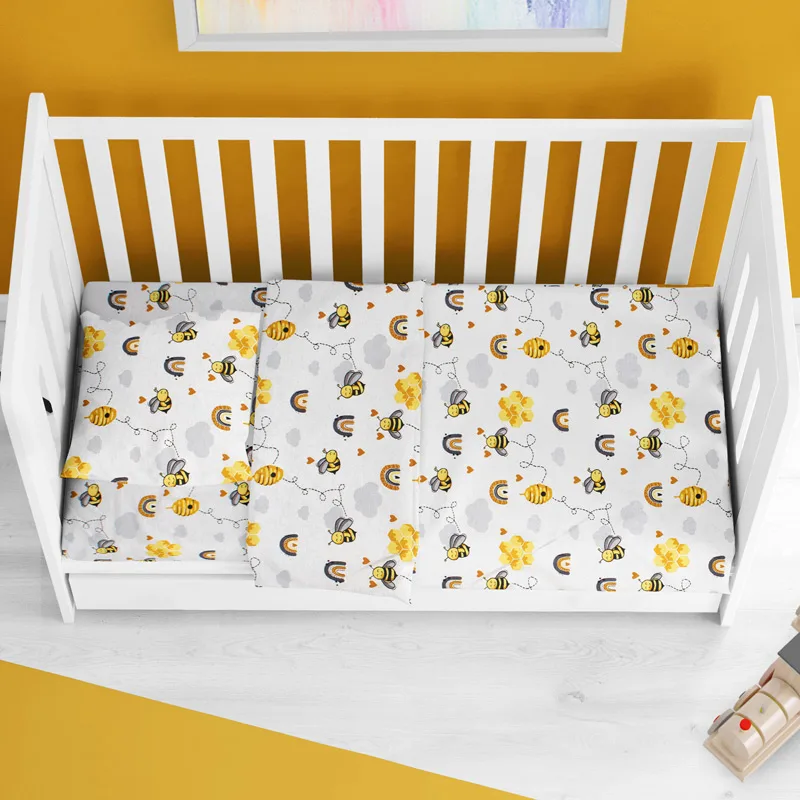 Πάπλωμα Κούνιας 120x160 Dimcol Honey Bee 545 Yellow 120x160