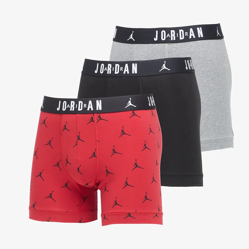 Μπόξερς Jordan JHM Mens Flight Cotton Essential 3-Pack Gym Red M