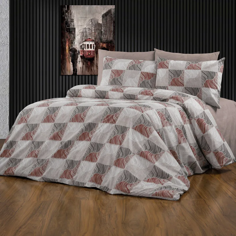 Σεντόνια Υπέρδιπλα Σετ Dimcol Cleopatra 611 Red