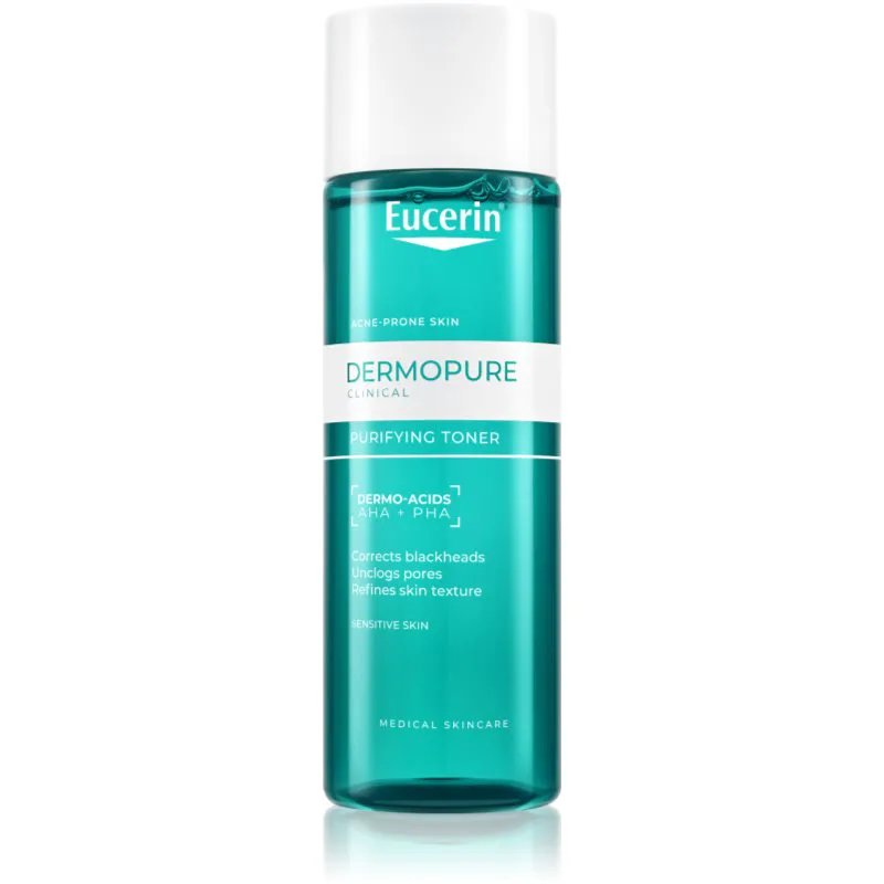 Eucerin DermoPure Clinical Purifying Toner καθαριστικό τονωτικό ενάντια στις ατέλειες της επιδερμίδας με ακμή 200 ml