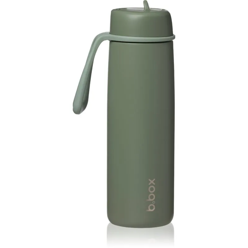 B.Box Stainless Steel Thermos Bottle θερμός με καλαμάκι Olive 690 ml