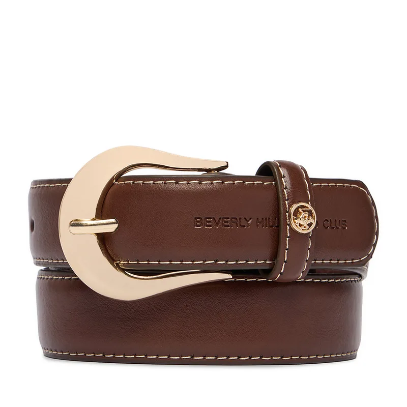 Ζώνη Beverly Hills Polo Club CEO-BHPC-W2-001-SS26 Καφέ