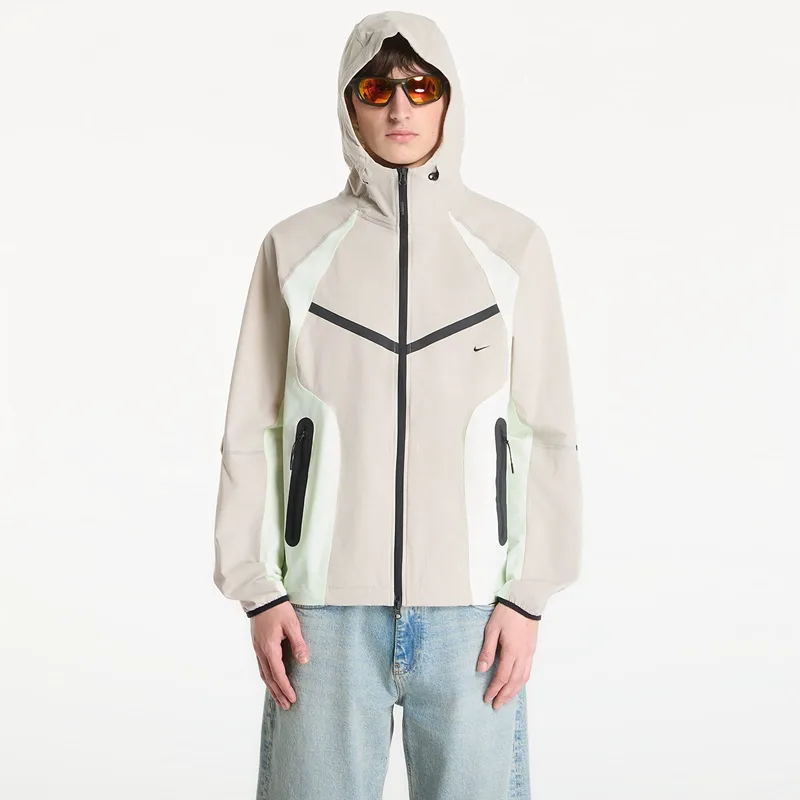 Μπουφάν Nike Tech Men's Dri-FIT Woven Full-Zip Color-Block Windrunner Jacket Cream Ii/ Volt Tint/ Black XXL