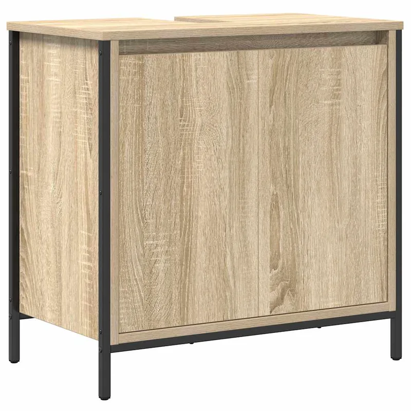 vidaXL Ντουλάπι Νιπτήρα Μπάνιου Sonoma Δρυς 60x34,5x60 εκ.