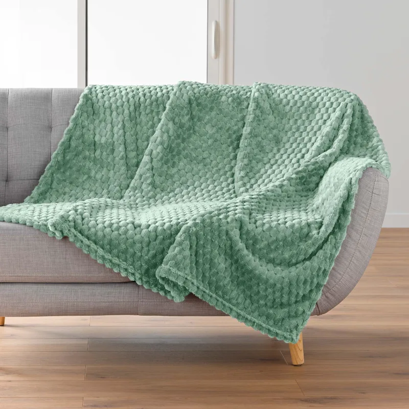 Κουβέρτα Καναπέ Fleece (125x150) L-C Mini Frosty Sauge 1612819