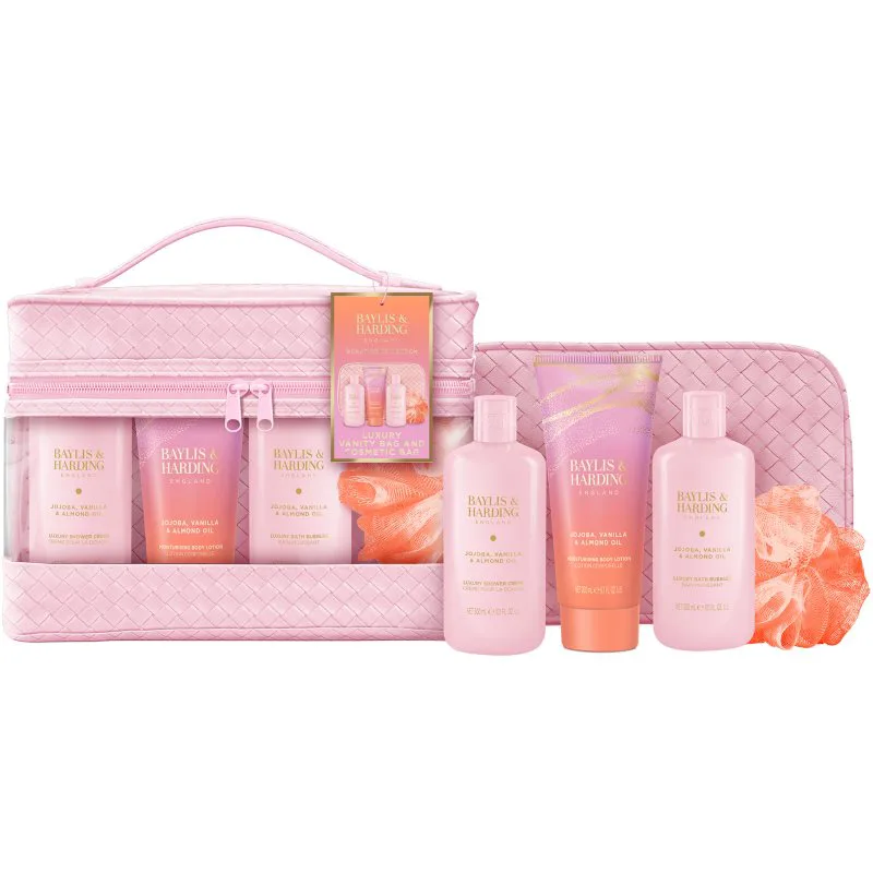 Baylis & Harding Jojoba, Vanilla & Almond Oil σετ δώρου καλλυντικό τσαντάκι
