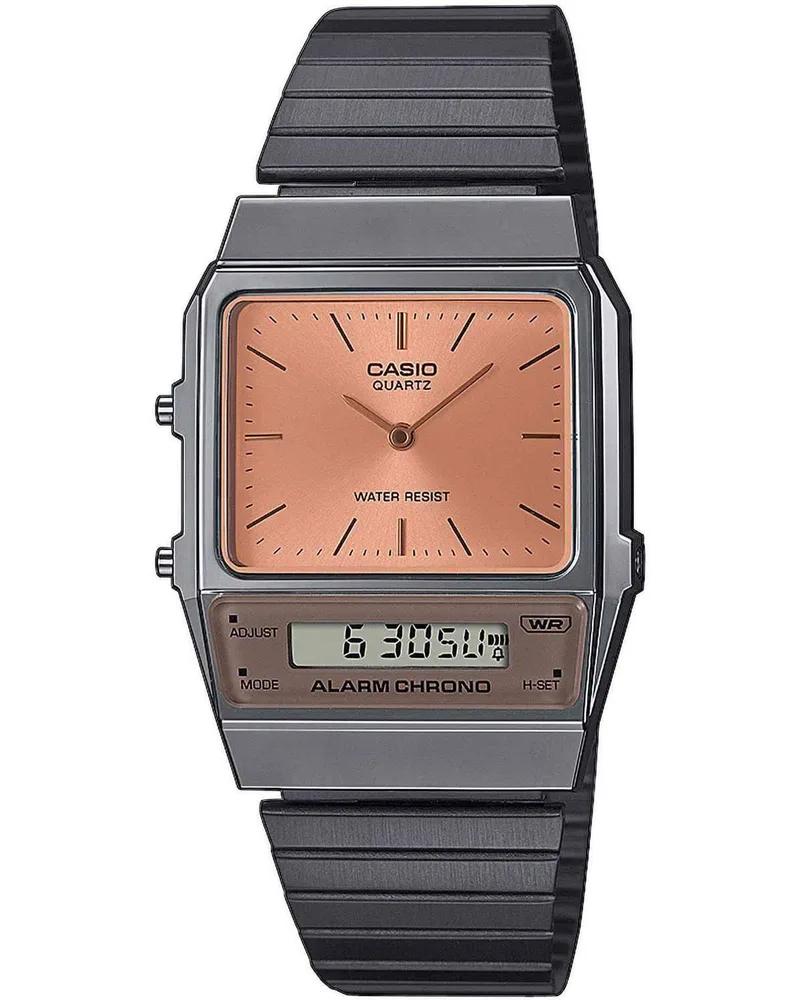CASIO Collection - AQ-800ECGG-4AEF, Grey case with Stainless Steel Bracelet
