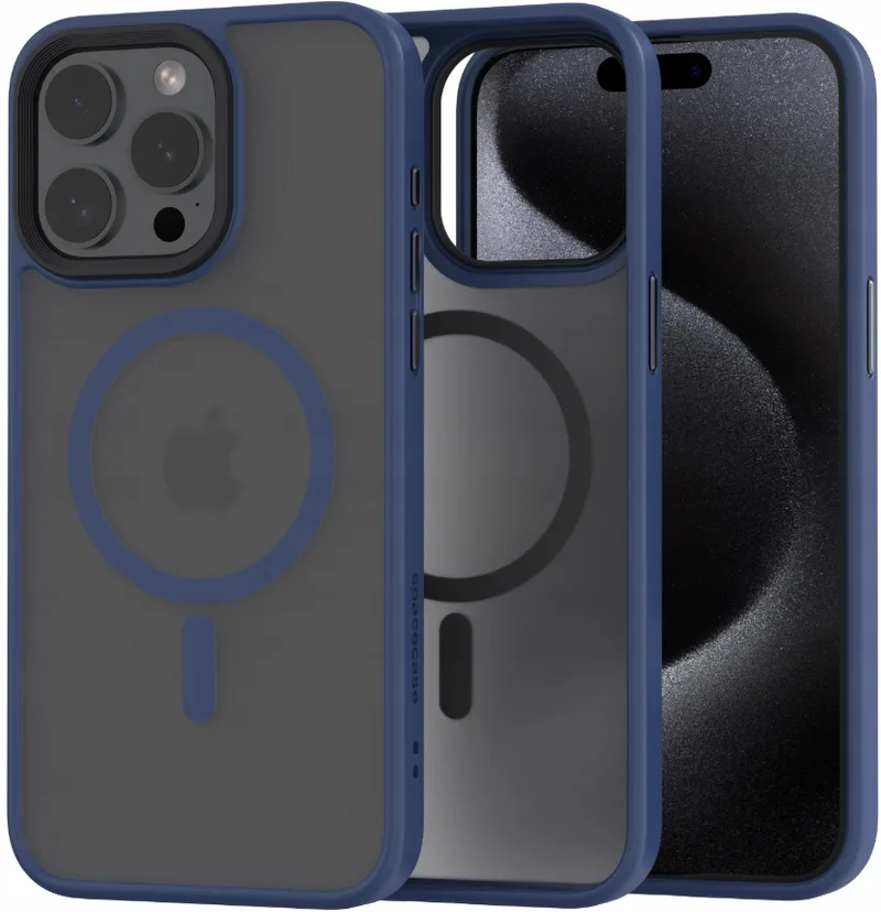 Θήκη Apple iPhone 15 Pro Max - Spacecase Hybrid MagSafe Σκληρή Ημιδιάφανη με MagSafe - Dark Blue (5905719103248)
