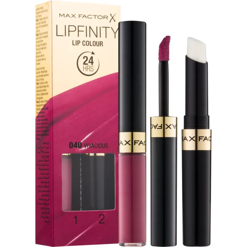Max Factor Lipfinity Lip Colour μακράς διαρκείας κραγιόν με βάλσαμο απόχρωση 040 Vivacious 4.2 γρ