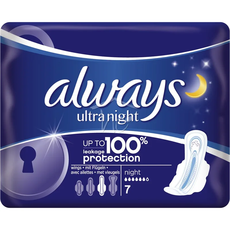 Σερβιέτες Always Ultra Night 7Τμχ