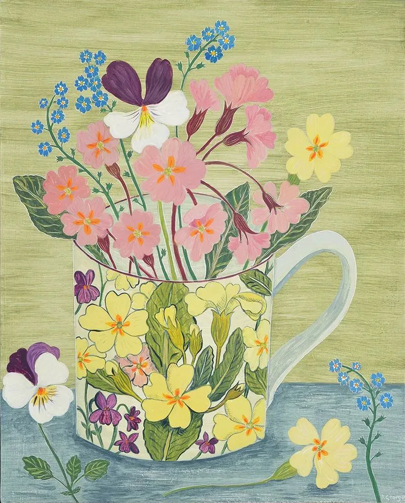 Ευχετήρια κάρτα Canns Down Press: Primrose Cup (Debbie George)