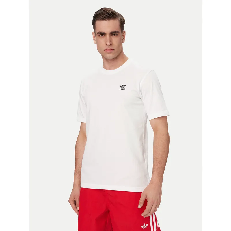 adidas T-Shirt Trefoil Essentials JI8544 Λευκό Regular Fit
