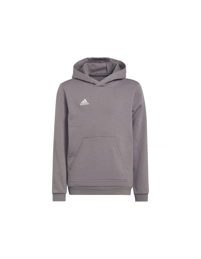 Adidas Παιδικό Φούτερ με Κουκούλα και Τσέπες Γκρι Entrada 22 H57515