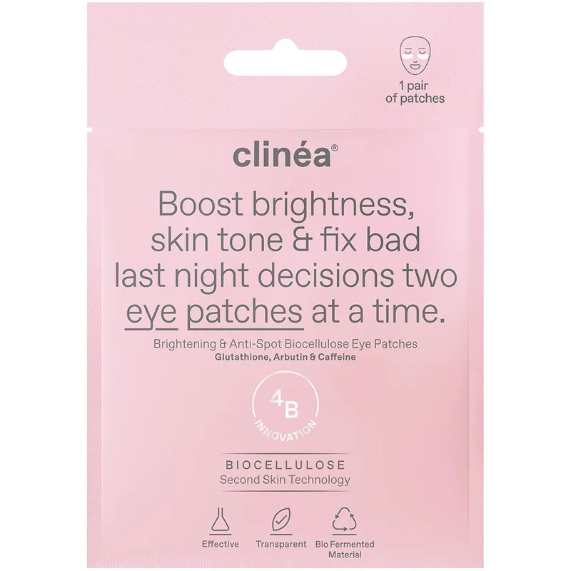 Clinea Brightening & Anti-Spot Biocellulose Eye Patches Patches Ματιών για Λάμψη & Δράση Κατά των Κηλίδων & της Υπερμελάγχρωσης 1 Ζευγάρι