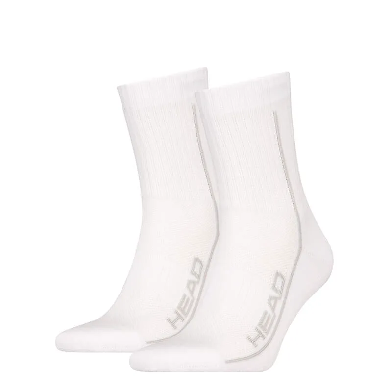 SOCKS TENNIS 2P PERFORMANCE SHORT CREW WHITE TENNIS HEAD