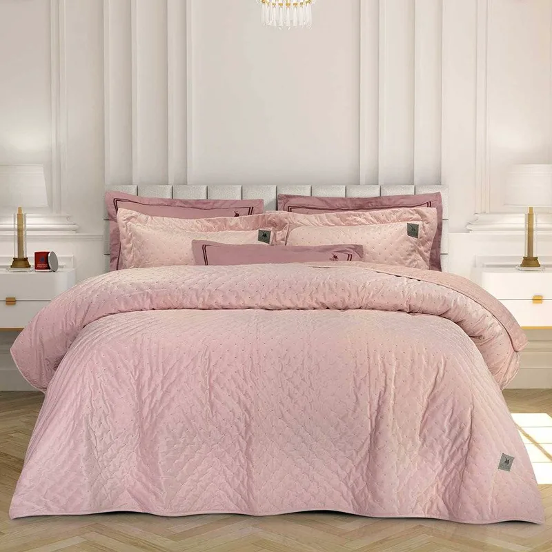 ΚΟΥΒΕΡΛΙ KING SIZE GREENWICH POLO CLUB 3431 ΡΟΖ 240Χ250CM