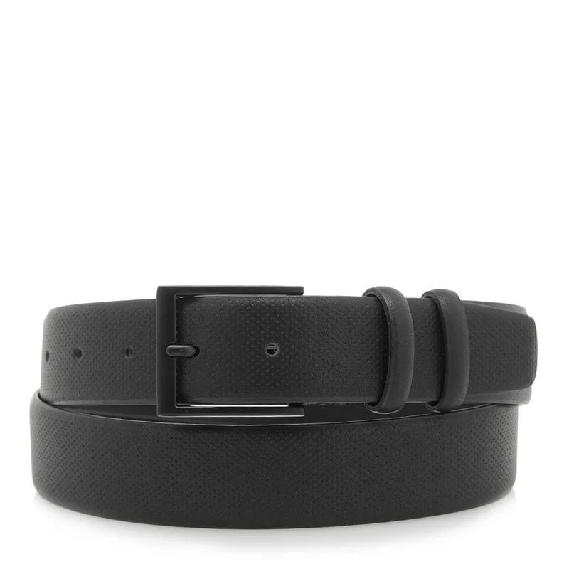 Guy Laroche Ανδρική Δερμάτινη Ζώνη Leather Belt GL F257/1 Μαύρο