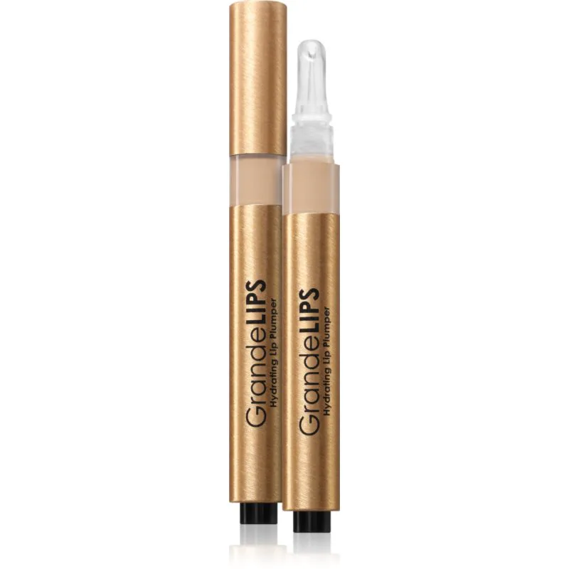 Grande Cosmetics GrandeLips γυαλιστικό για ενυδάτωση και όγκο των χειλιών με υαλουρονικό οξύ απόχρωση Clear 2.4 ml