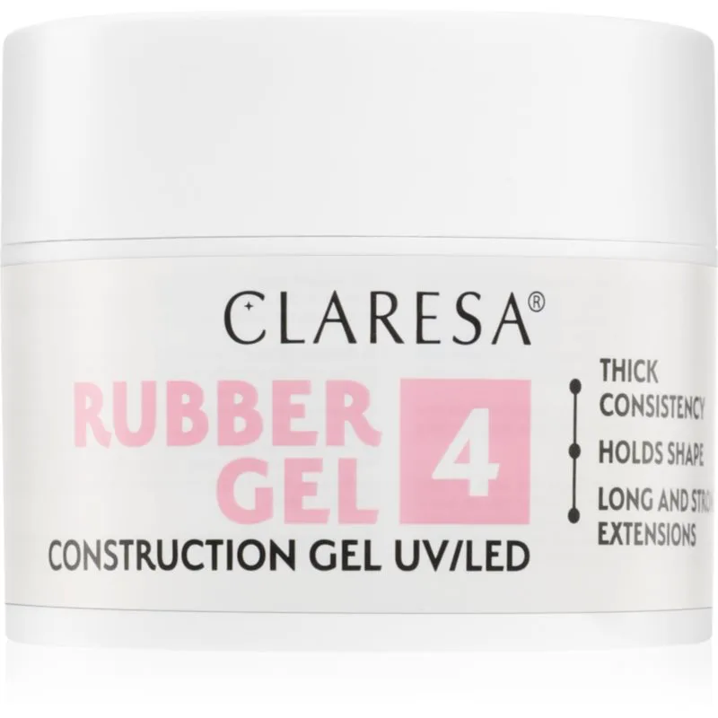 Claresa Rubber Gel Construction Gel UV/LED τζελ βερνίκι για την επιμήκυνση των νυχιών απόχρωση 04 45 γρ