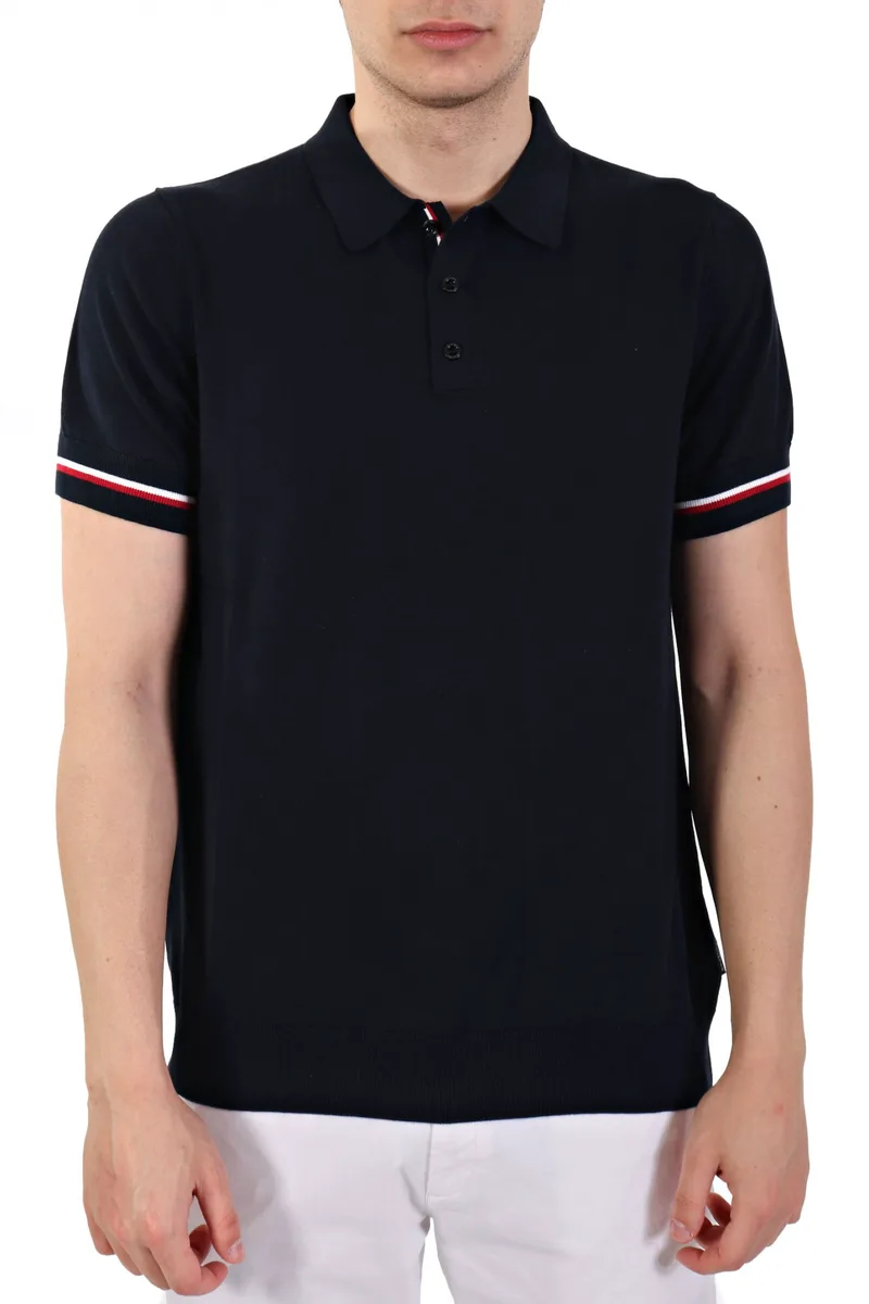HECHTER POLO KNIT ΜΠΛΕ ΣΚΟΥΡΟ