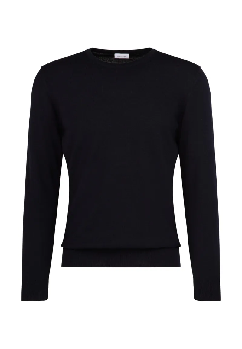 ΑΝΔΡΙΚΟ ΠΛΕΚΤΟ SEIDENSTICKER MERINO ROUND NECK PULL ΚΑΝΟΝΙΚΗ ΓΡΑΜΜΗ REGULAR FIT ΣΚΟΥΡΟ ΜΠΛΕ