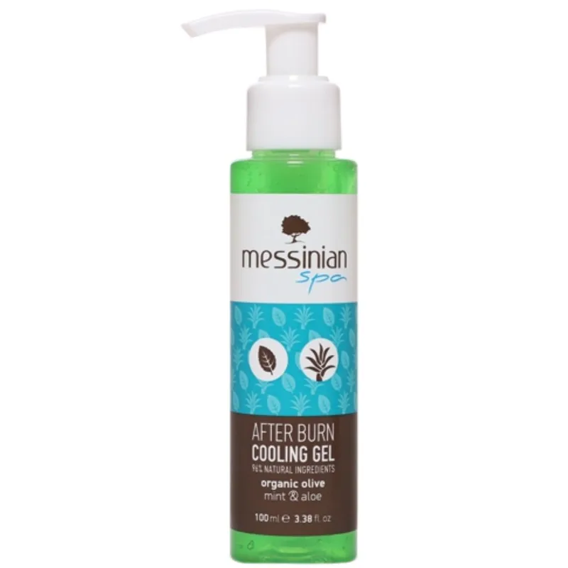 Messinian Spa After Burn With Organic Olive Oil Mint & Aloe Colling Body Gel Δροσιστικό Τζέλ Σώματος Κατάλληλο για Εκτεθειμένα στον Ήλιο Δέρματα 100ml