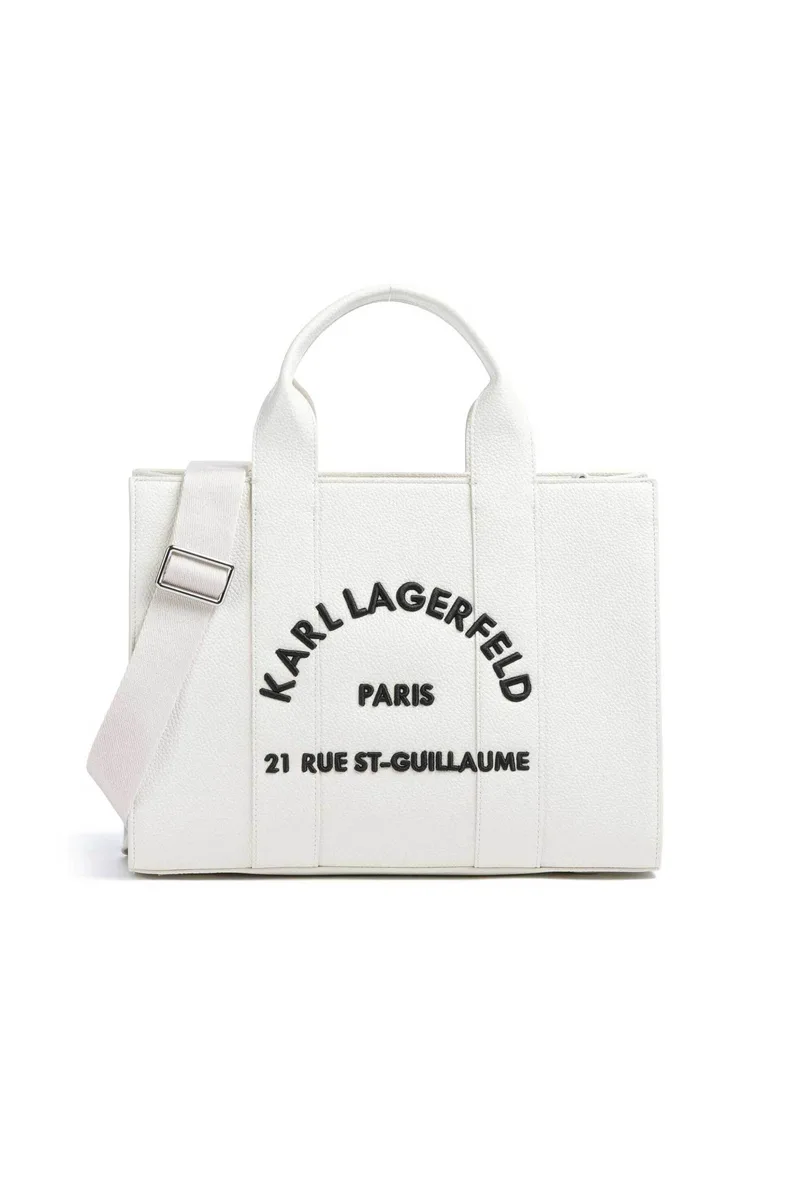 Karl Lagerfeld γυναικεία τσάντα χειρός "Rue St Guillaume Medium" - B1W30041 Λευκό