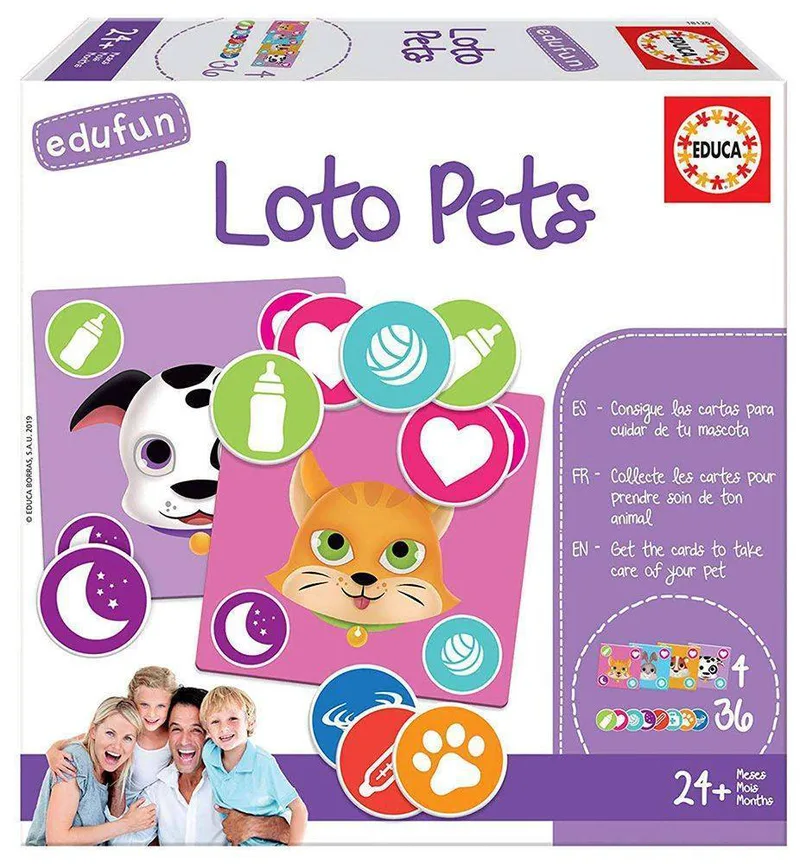 ΠΑΖΛ EDUCA BABY HAPPY PETS 4 ΚΟΜΜΑΤΙΑ (18125)