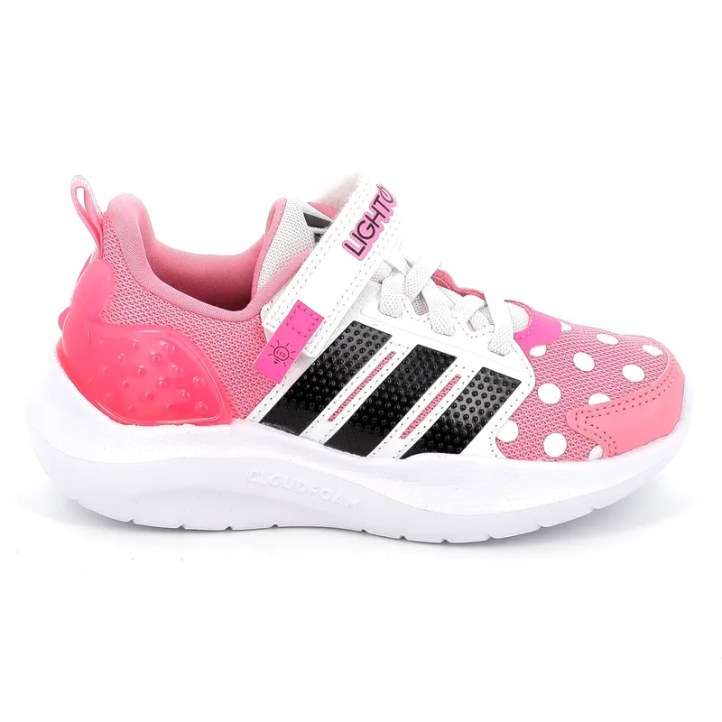 Παιδικό Αθλητικό Παπούτσι για Κορίτσι Adidas Lightorama Rnr Minnie El C με On-Off Φωτάκια Χρώματος Ροζ JR2305