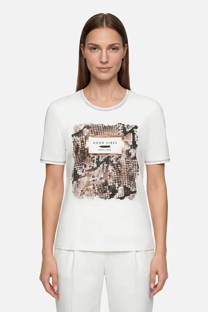 So Cosy γυναικείο T-shirt με print - 2438/8081 Εκρού