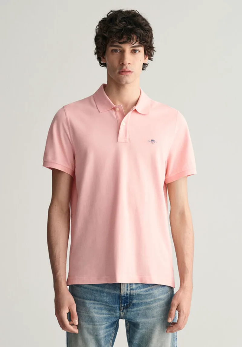 GANT Pique Polo Μπλούζα της σειράς Shield - 2210-1 671 Bubbelgum Ροζ