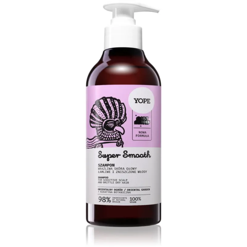Yope Daily Heroes Smooth Shampoo Oriental Garden δυναμωτικό σαμπουάν για κατεστραμμένα και εύθραυστα μαλλιά 300 ml