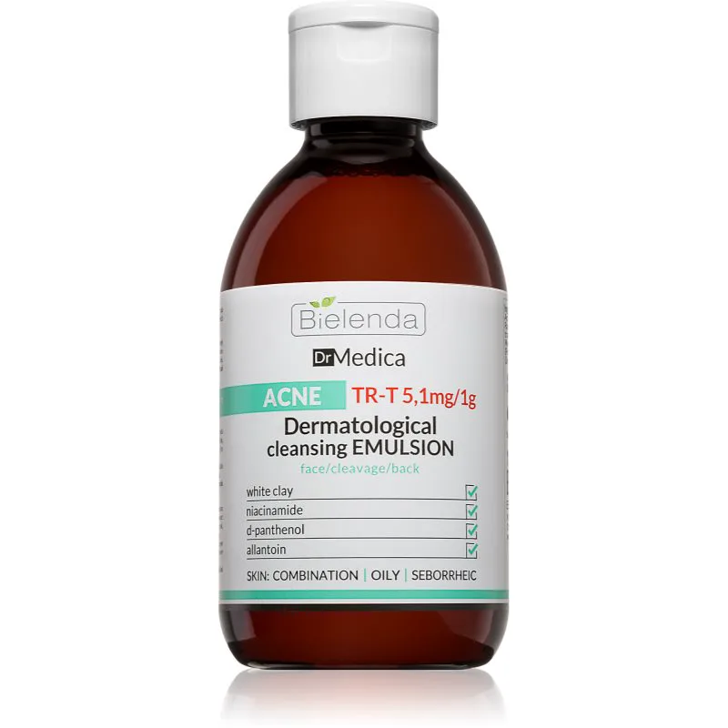 Bielenda Dr. Medica Acne δερματολογικό γαλάκτωμα καθαρισμού για λιπαρή επιδερμίδα με τάση για ακμή 250 ml