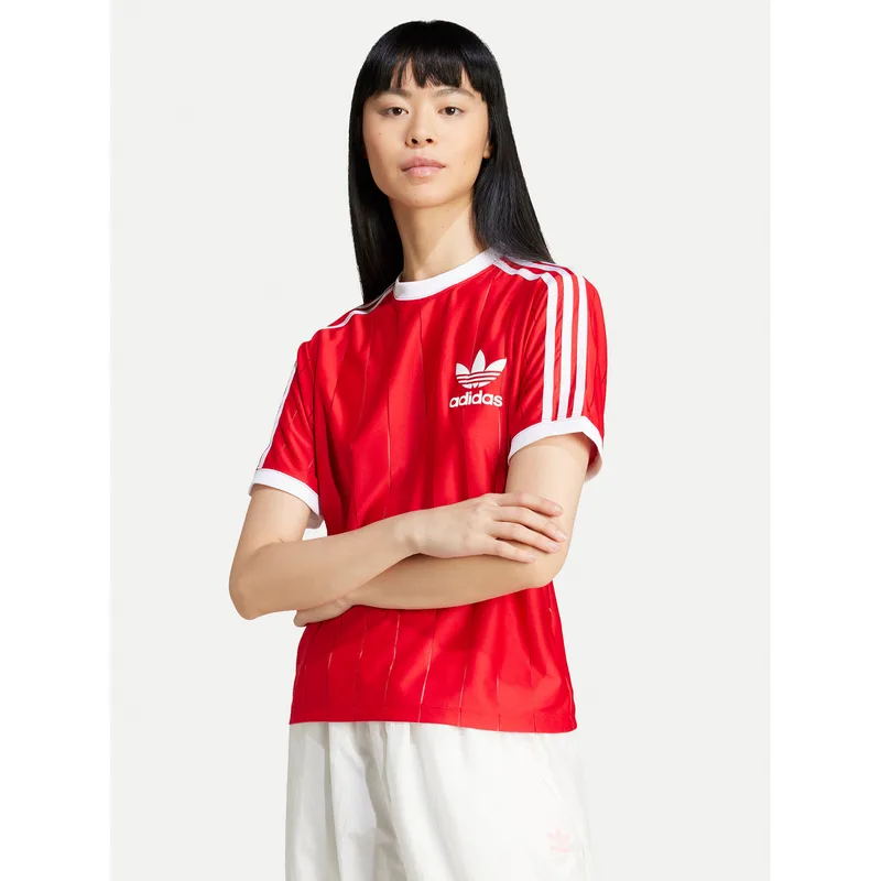 adidas T-Shirt adicolor 3-Stripes IX5504 Κόκκινο Loose Fit