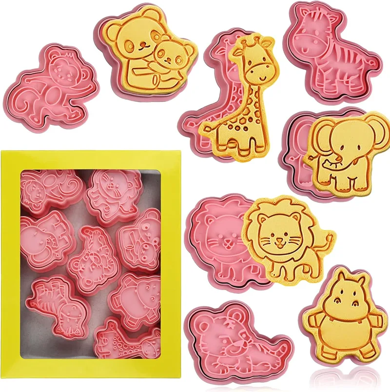 Sandwich/Cookie Cutters Set, Zoo– 8τμχ