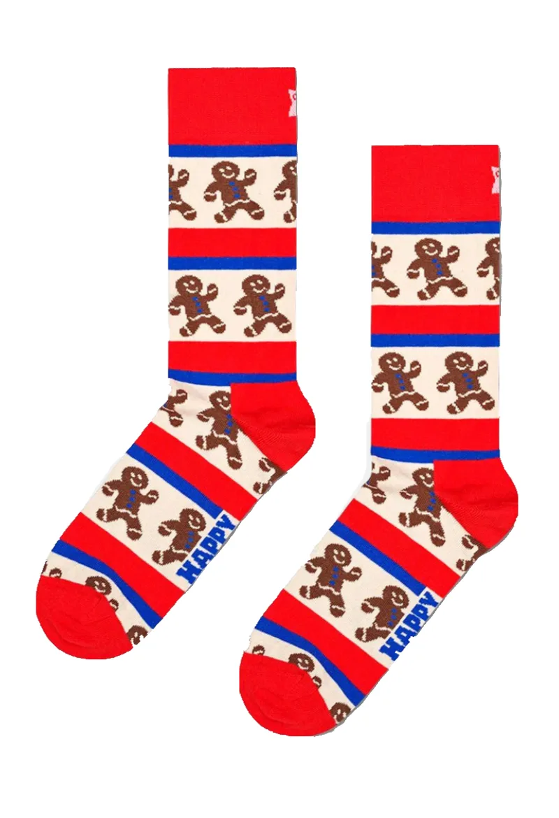 UNISEX ΚΑΛΤΣΕΣ GINGERBREAD STRIPE HAPPY SOCKS ΠΟΛΥΧΡΩΜΟ