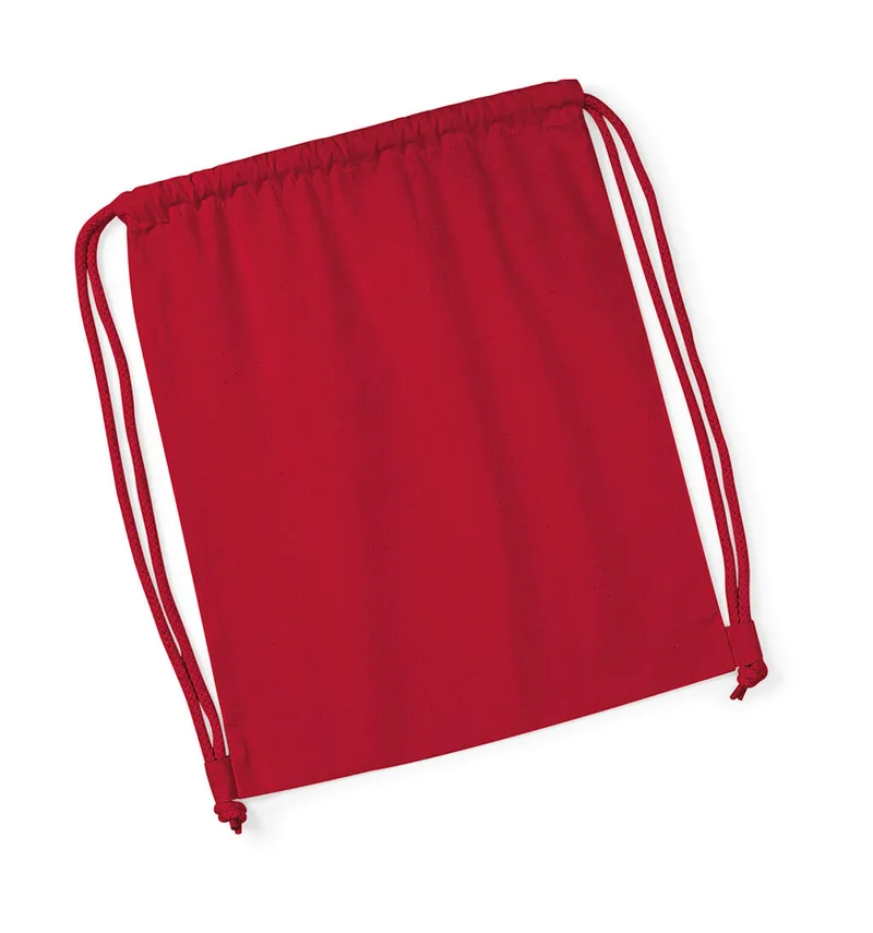Τσάντα Πουγκί Organic Premium Cotton Gymsac W260 Westford Mill Classic Red