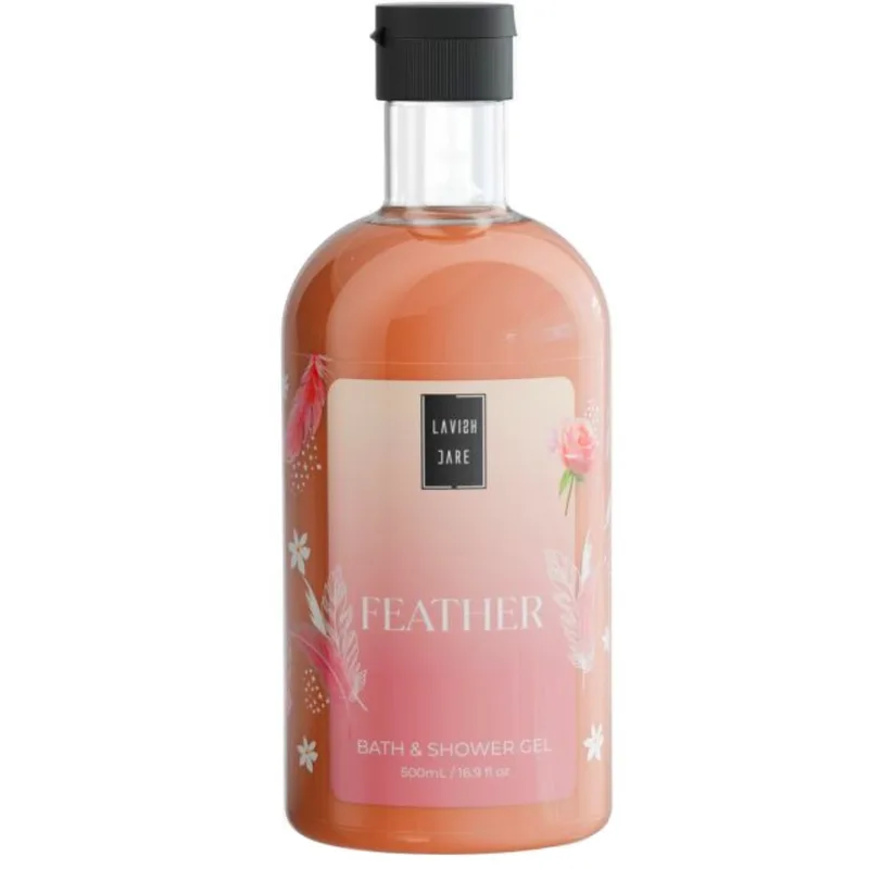 Lavish Care Feather Bath & Shower Gel Ενυδατικό Αφρόλουτρο με Γλυκό Άρωμα με Νότες από Μαδαγασκάρη & Βανίλια 300ml