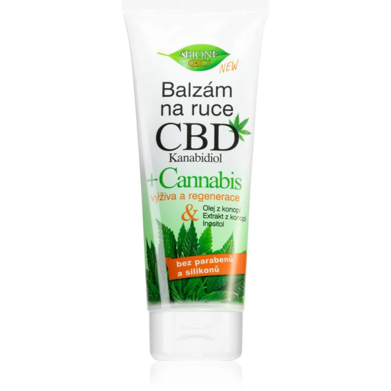Bione Cosmetics Cannabis CBD αναγεννητικό βάλσαμο για τα χέρια με CBD 205 ml