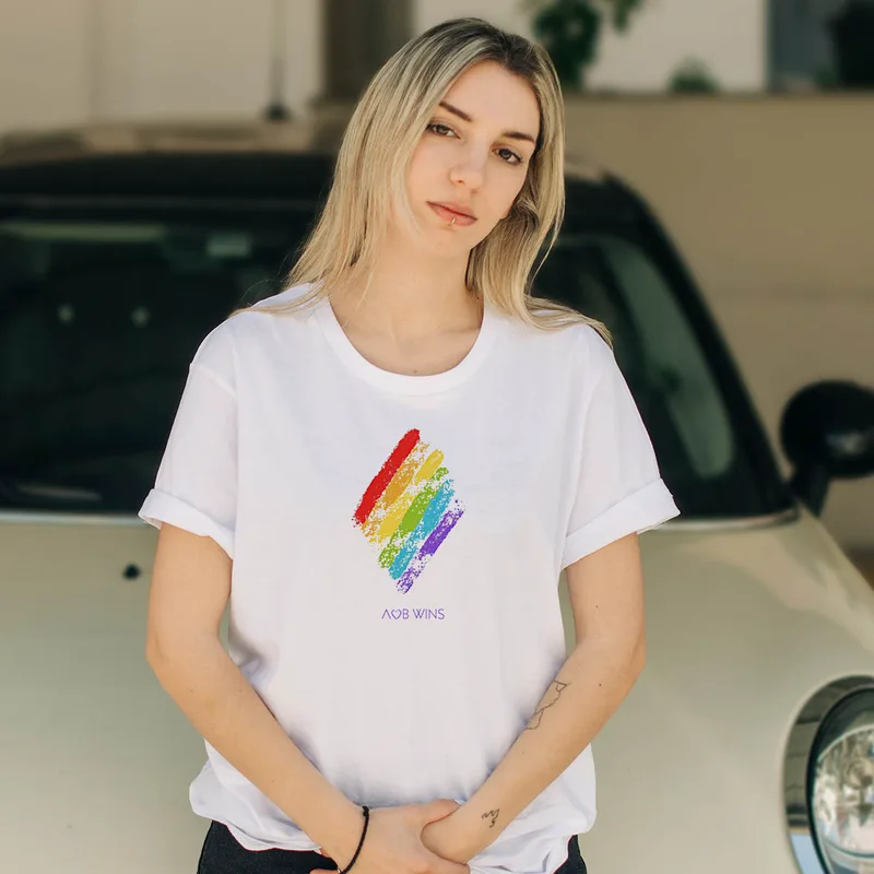 Λοβ Wins - Organic Vegan T-Shirt Unisex - Λευκό - M