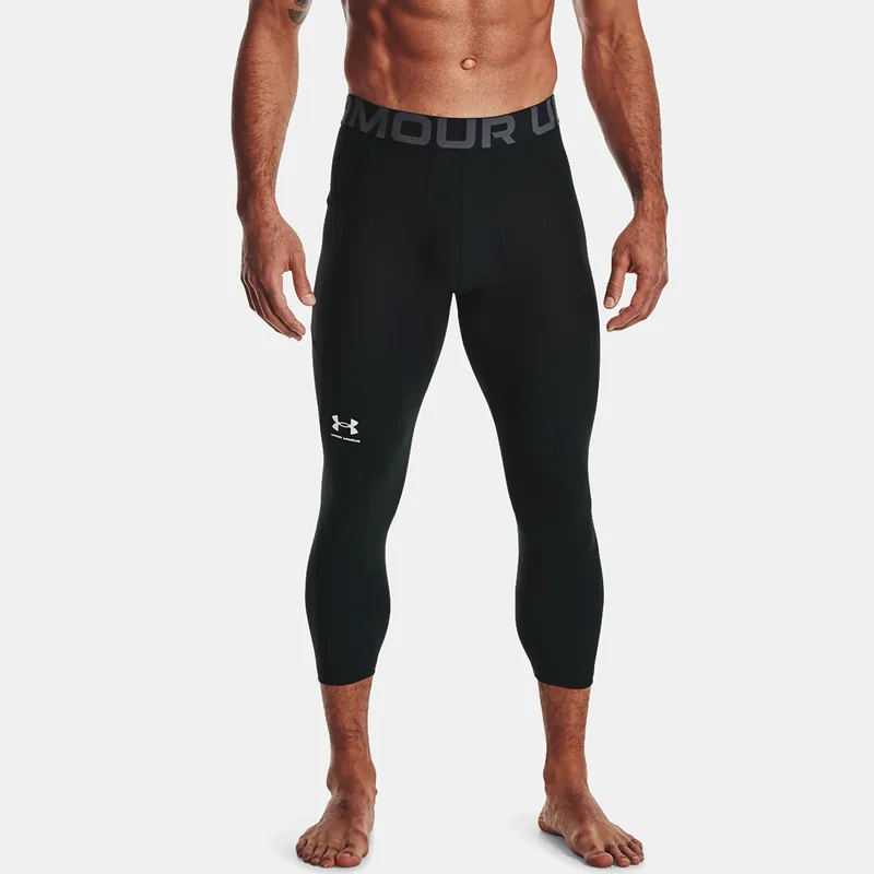 UA HEATGEAR ARMOUR 3/4 LEGGINGS ΜΑΥΡΟ