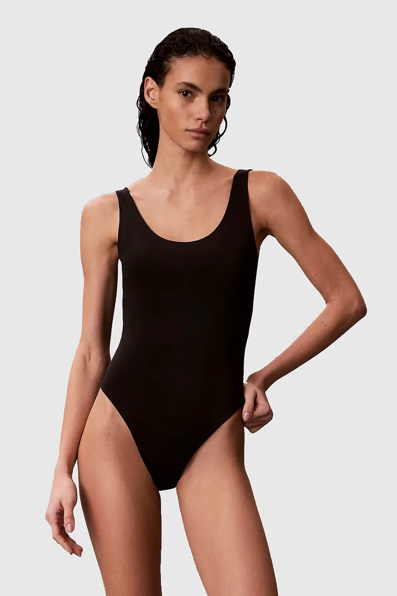 Calvin Klein Γυναικείο ολόσωμο μαγιό Scoop Back Swimsuit CK Icon-LV00Q61205-UB1