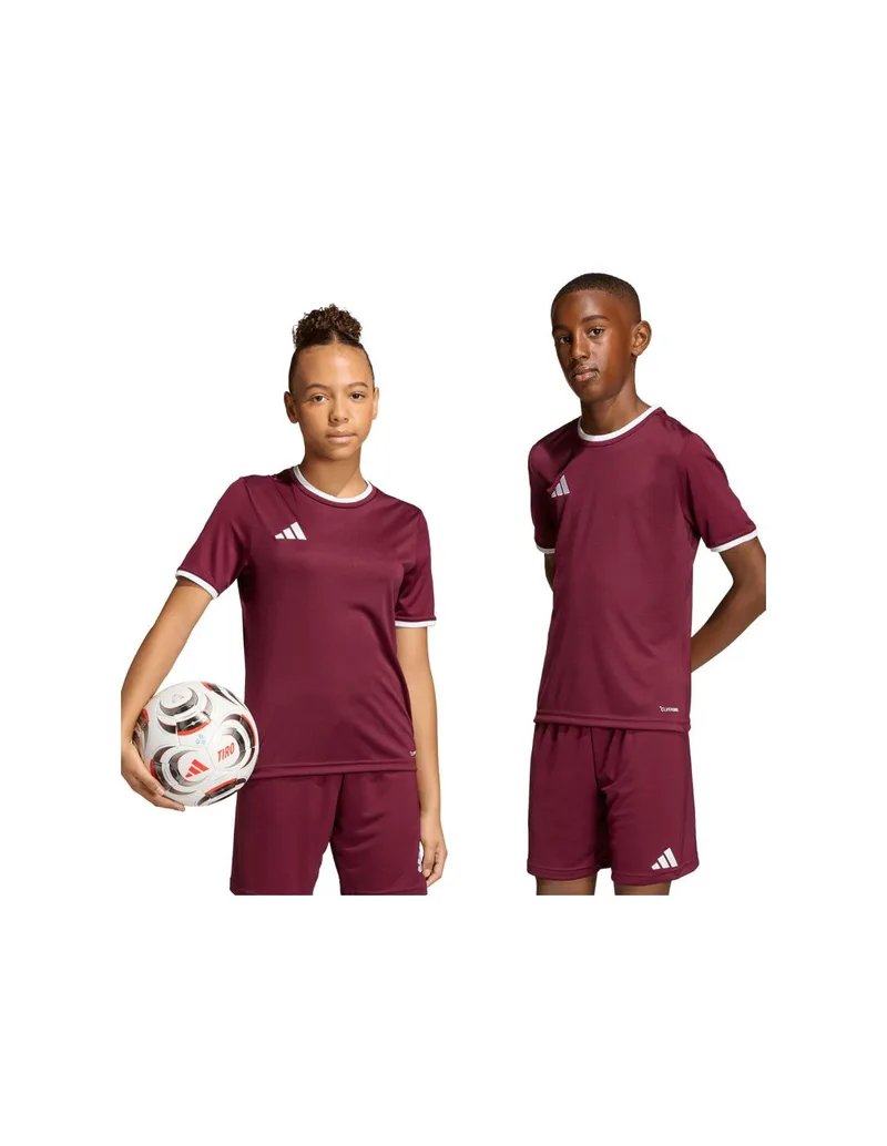 adidas Entrada 26 Jersey burgundy kids' Tshirt JZ2530