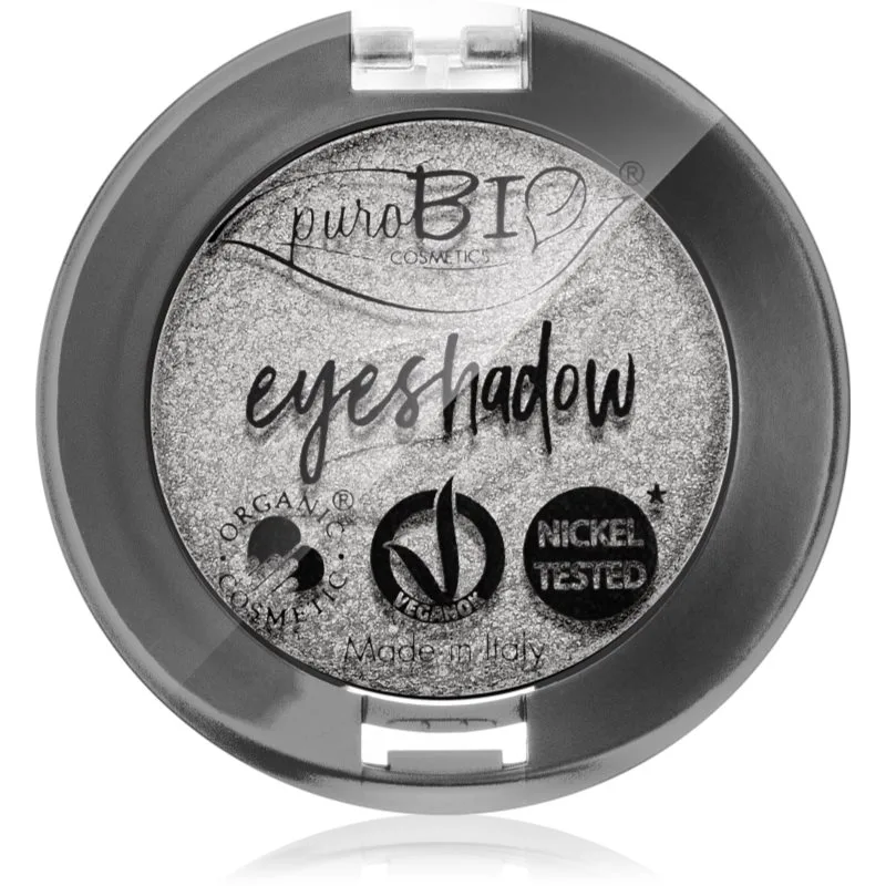puroBIO Cosmetics Compact Eyeshadows σκιές ματιών απόχρωση 23 Silver 2,5 γρ