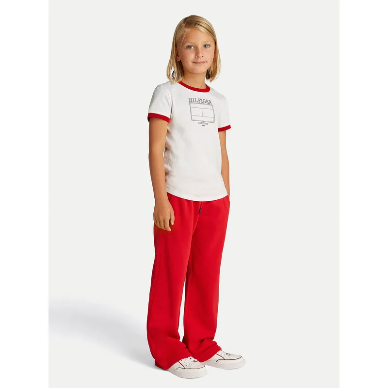 Tommy Hilfiger T-Shirt KG0KG08528 S Λευκό Regular Fit